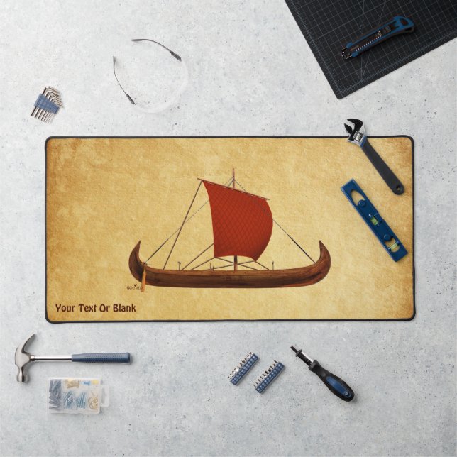 Red Sail Viking Ship II Desk Mat (Workstation)