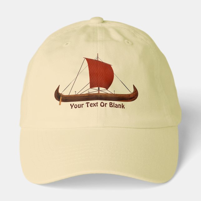 Red Sail Viking Ship II Hat (Front)