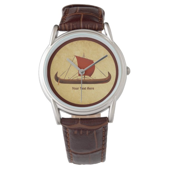 Red Sail Viking Ship II Watch (Front)