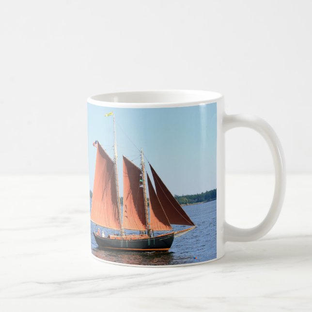 red sailed schooner coffee mug (Right)
