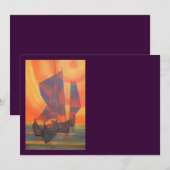 Red Sails in the Sunset Cubist Junk Abstract (Front/Back)