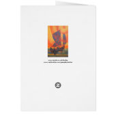 Red Sails in the Sunset Cubist Junk Abstract Cards (Back)