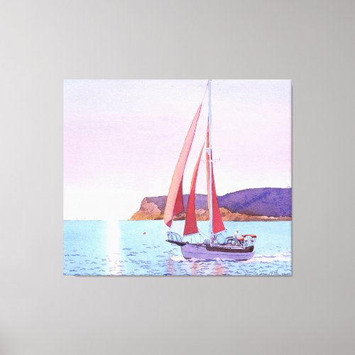 Red Sails in the Sunset Pt Loma Canvas Print