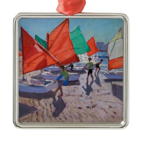 Red Sails Royan France Metal Ornament