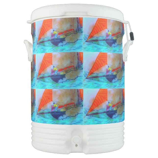 red sails schooner igloo  beverage cooler (Front)