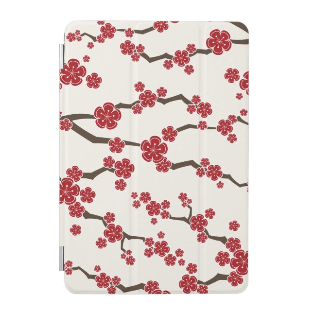 Red Sakura Elegant Cherry Blossom Spring Flowers iPad Mini Cover (Front)