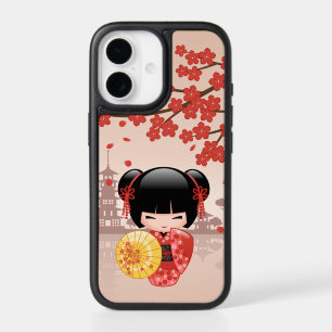 Red Sakura Kokeshi Doll - Japanese Geisha iPhone 17 Case