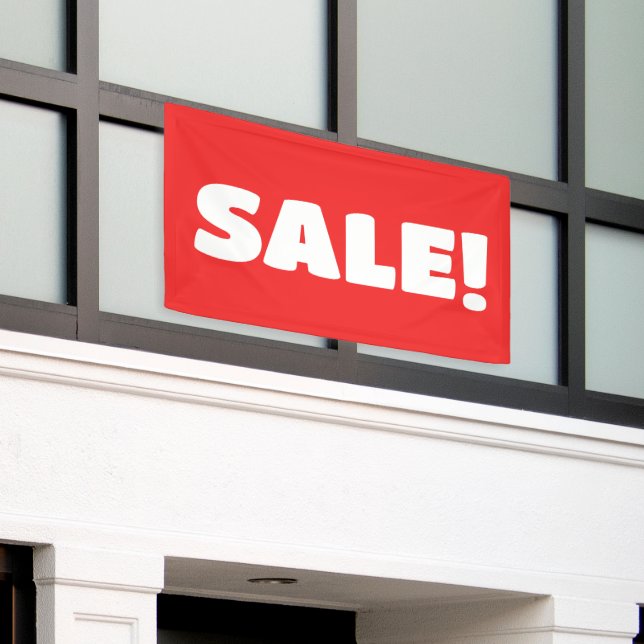Red SALE! Banner (Outside Building)