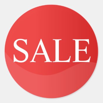 Red Sale Sticker For Business by MonogramGalleryGifts at Zazzle