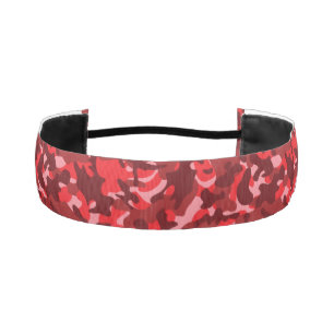 Red Salmon Camouflage  Athletic Headband