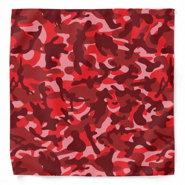 Red Salmon Camouflage  Bandana (Front)
