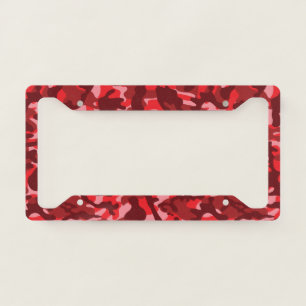 Red Salmon Camouflage License Plate Frame
