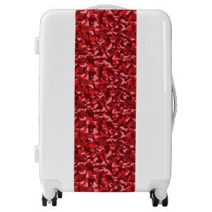 Red Salmon Camouflage Luggage