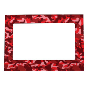Red Salmon Camouflage Magnetic Frame