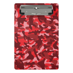 Red Salmon Camouflage Mini Clipboard