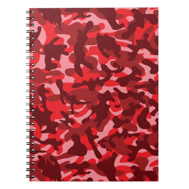 Red Salmon Camouflage Notebook (Front)