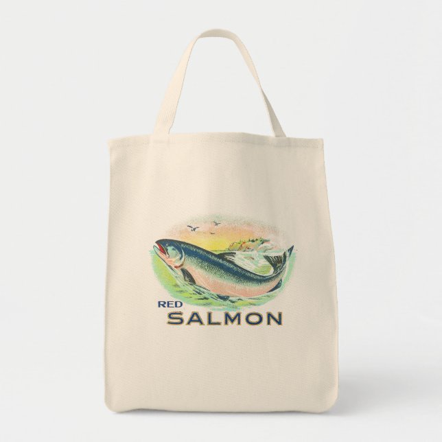 RED SALMON TOTE BAG (Front)