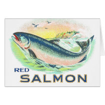 Red Salmon - Vintage Food Crate Label