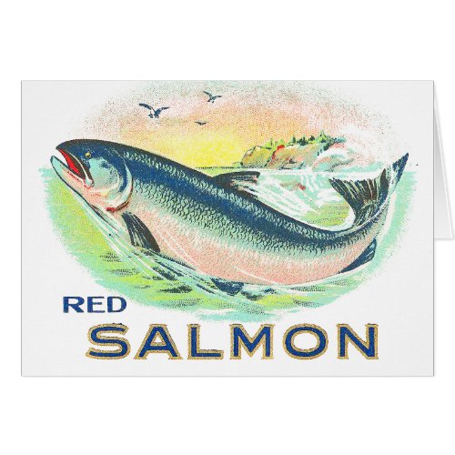 Red Salmon - Vintage Food Crate Label