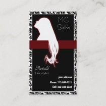 Red Salon businesscards and appointment