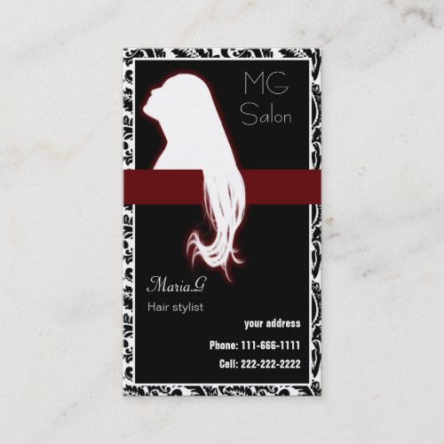 Red Salon businesscards and appointment Business Card