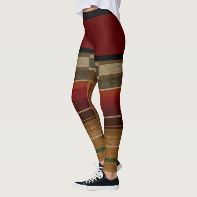 "RED SALSA" HISPANIC-HERITAGE ACTIVEWEAR LEGGINGS (Left)