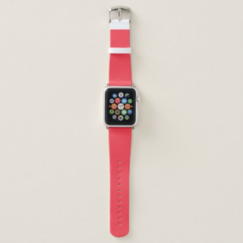 Red Salsa Solid Color Apple Watch Band