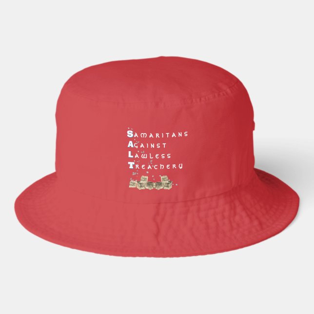 Red (SALT) Politics - Anti-Ice  Bucket Hat (Front)