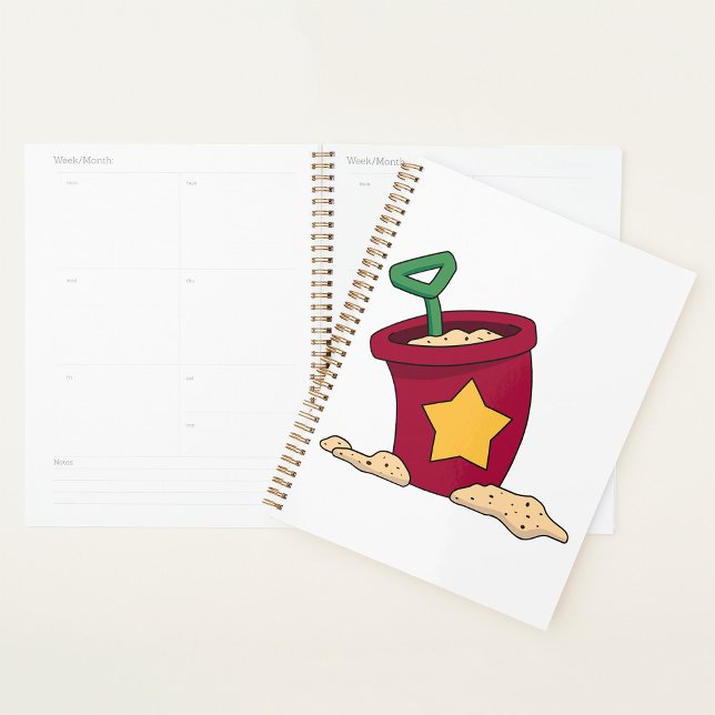 Red Sand Bucket with Star and Shovel Planner (Creator Uploaded)