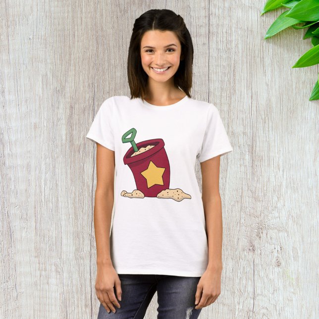 Red Sand Bucket with Star and Shovel T-Shirt (Creator Uploaded)