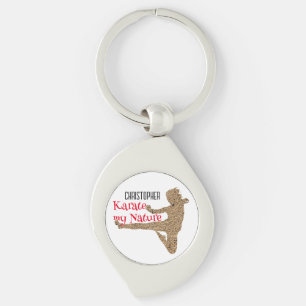Red Sand Name Silhouette Japan Karate Keychain