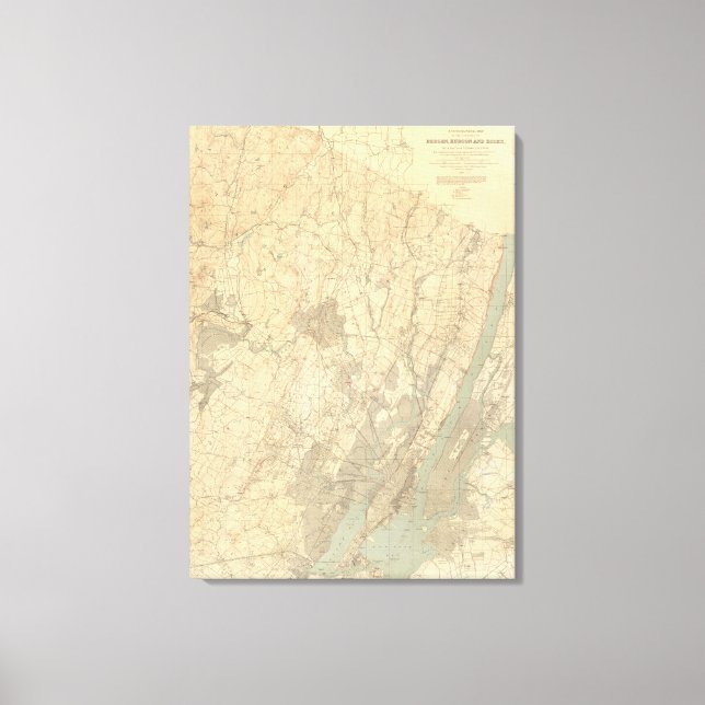 Red Sandstone, New Jersey 3 Canvas Print (Front)