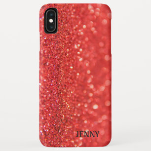 Red Sandy Glitter iPhone XS Max Case
