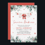 Red Santa Babies Twins Christmas Baby Shower Invitation<br><div class="desc">Red Santa Babies Twins Christmas Baby Shower – Festive Holiday Charm for Two! 🎅🎄👶👶 Celebrate the joy of two little blessings with this adorable Twins Christmas Baby Shower design! Featuring matching red Santa baby clothes, festive holiday greenery, and playful snowflakes, it’s perfect for a cozy winter celebration filled with love...</div>