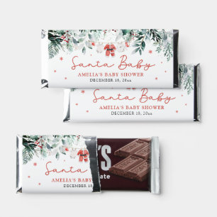 Red Santa Baby Christmas Baby Clothes Baby Shower Hershey Bar Favors