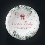Red Santa Baby Christmas Baby Clothes Baby Shower Paper Bowls<br><div class="desc">The Red Santa Baby Christmas Baby Clothes Baby Shower Paper Bowls add a festive, practical touch to your holiday baby shower setup! Decorated with a charming design of red Santa baby clothes hanging on a Christmas clothesline, these paper bowls capture the warm, cheerful spirit of the season. Perfect for serving...</div>