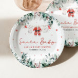 Red Santa Baby Christmas Baby Clothes Baby Shower Paper Plates<br><div class="desc">Celebrate the festive season with our adorable Red Santa Baby Clothes, perfect for your little one! These charming outfits are designed to keep your baby cozy and stylish during holiday gatherings. Paired with our delightful Baby Shower Paper Plates, featuring playful Santa-themed designs, your celebrations will be both festive and practical....</div>
