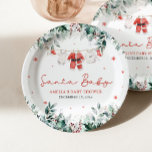 Red Santa Baby Christmas Baby Clothes Baby Shower Paper Plates<br><div class="desc">Celebrate the festive season with our adorable Red Santa Baby Clothes, perfect for your little one! These charming outfits are designed to keep your baby cozy and stylish during holiday gatherings. Paired with our delightful Baby Shower Paper Plates, featuring playful Santa-themed designs, your celebrations will be both festive and practical....</div>