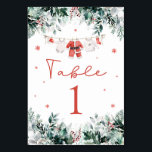 Red Santa Baby Christmas Baby Clothes Baby Shower Table Number<br><div class="desc">The Red Santa Baby Christmas Baby Clothes Baby Shower Table Number is a charming and practical addition to your holiday-themed baby shower. Featuring a festive red design with adorable Santa baby clothes, these table numbers help guests easily find their seats while adding a touch of seasonal cheer to your decor....</div>