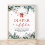 Red Santa Baby Christmas Baby Shower Diaper Raffle Poster<br><div class="desc">Add a festive touch to your baby shower with our Red Santa Baby Christmas Clothesline Baby Shower Diaper Raffle! This adorable raffle card features a charming red baby clothesline design with a Santa-themed twist, perfect for celebrating the holiday season. Guests can bring a pack of diapers to participate in the...</div>