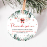 Red Santa Baby Christmas Clothesline Baby Shower Favor Tags<br><div class="desc">Add a festive touch to your baby shower with these Red Santa Baby Christmas Clothesline Baby Shower Favor Tags! Featuring adorable red baby clothes hanging on a Christmas-themed clothesline, these tags are perfect for adding a seasonal charm to your holiday-themed baby shower favors. Customize them with your own message to...</div>