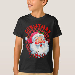 Red Santa Christmas Vibes Vintage Nk Santa Claus F T-Shirt