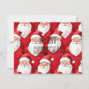 Red Santa Claus Christmas Postcard