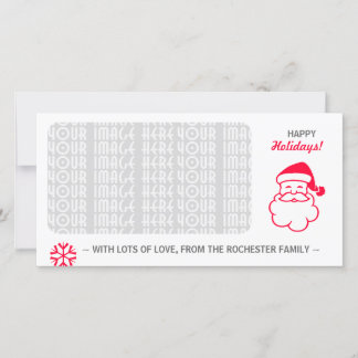 Red Santa Claus Holiday Card