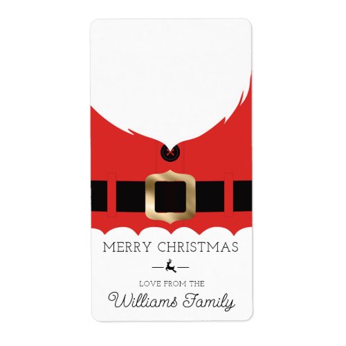 Red Santa Coat Christmas Gift Sticker