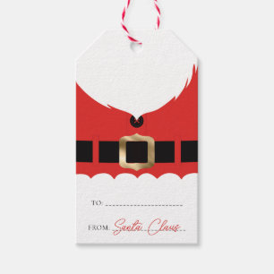 Red Santa Coat Christmas Gift Tags