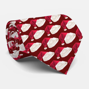 Red Santa hat, Christmas elegance Neck Tie