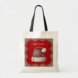 Red Santa Hat Holiday Tote Bag