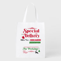 Red Santa Sack North Pole Delivery Merry Christmas