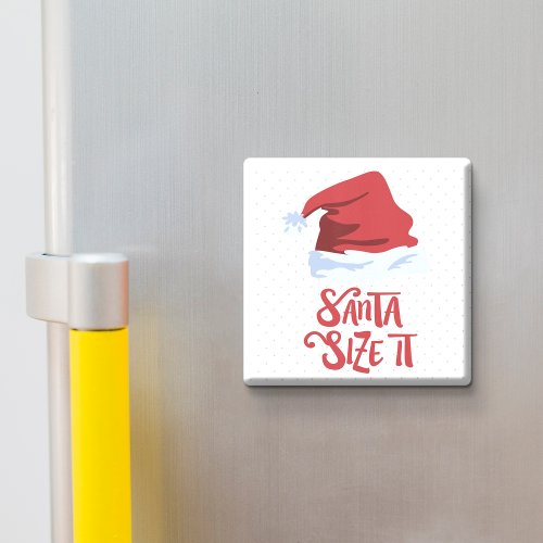 Red Santa Size It Magnet